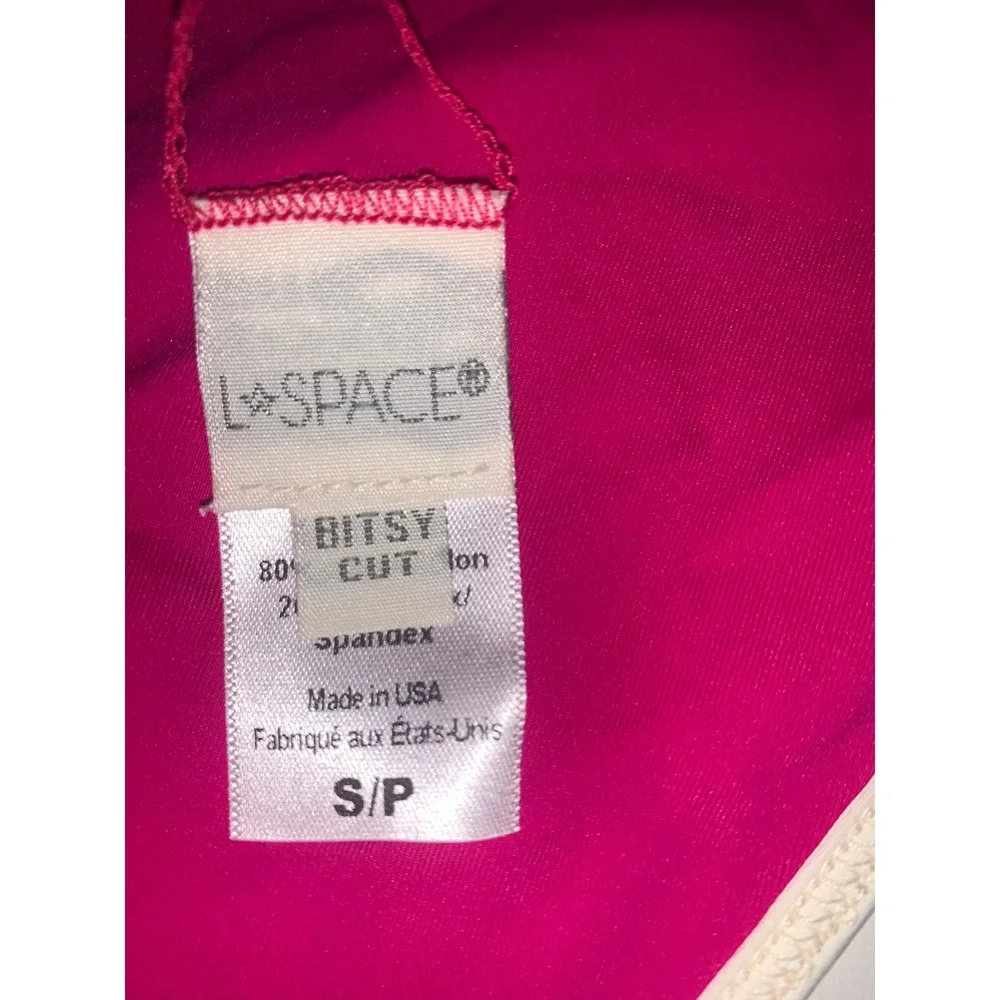 L Space Bitsy Cut Bikini Bottoms Hot Pink Small‎ S/P